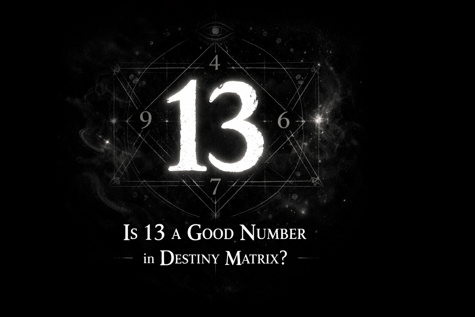 Is 13 a Good Number in Destiny Matrix?