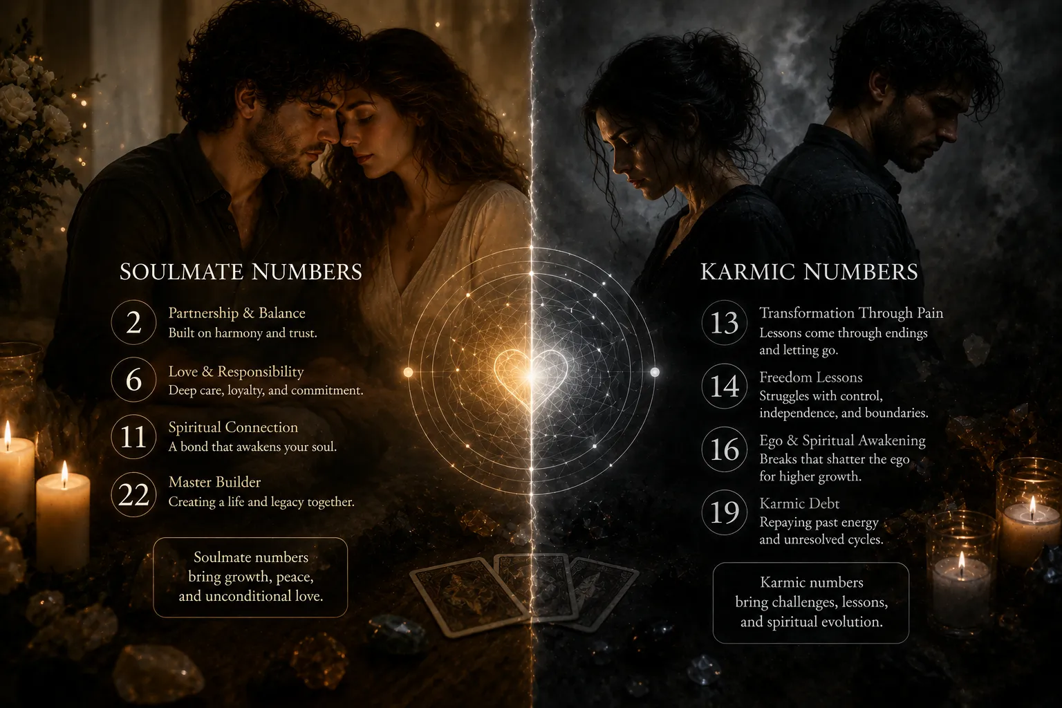 Soulmate Numbers vs Karmic Numbers